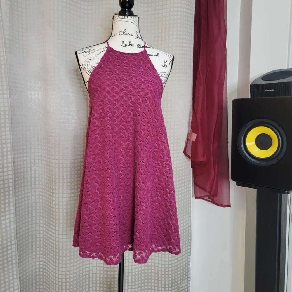 NWT Kimchi Blue Raspberry Lace Dress - Size Small - Picture 11 of 11